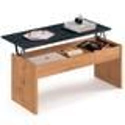 Table Basse Salon Relevable Petite Table en Bois pour Canapé 47/58x100x50cm Briebe Opal  Bois 01345