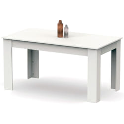 Opal Table à Manger en Bois, Salon ou Cuisine pour 4 - 6 Personnes 77x140x80 cm Blanc - Briebe