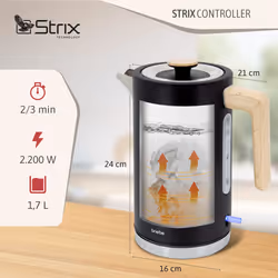 Briebe KT1165BLK bouilloire 1,7 L 2200 W Noir - Vue supplémentaire 7