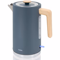 Briebe KT1165GRY, 1,7 L, 2200 W, Gris, Acier inoxydable, Indicateur de niveau d'eau, Arrêt de sécurité en cas de surchauffe