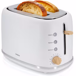 Briebe TA1166WHT, 2 part(s), Argent, Blanc, Boutons, Niveau, Rotatif, 870 W, 220 - 240 V, 50 - 60 Hz