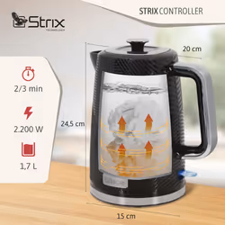 Briebe KT1168BLK bouilloire 1,7 L 2200 W Noir - Vue supplémentaire 5