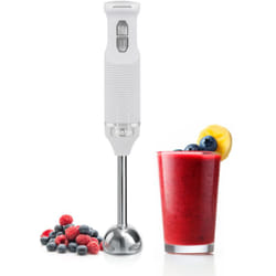 Briebe - HB1173WHT Elegance Mixeur Plongeant, Pied Mélangeur Amovible, Lames en Acier Inoxydable 600W Blanc