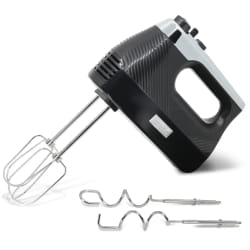 Elegance Batteur Electrique Cuisine Mixeur Spécial Pâtisserie 5 Vitesses + Turbo, 400, Noir, Briebe, HM1174BLK