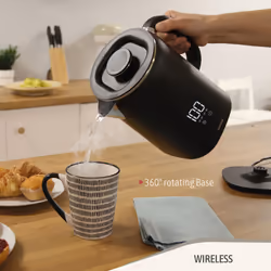 Briebe KT1175BLK bouilloire 1,7 L 1500 W Noir - Vue supplémentaire 5