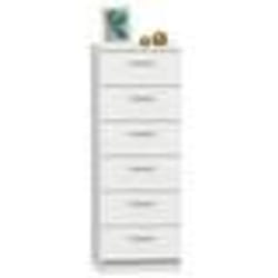 Commode Chambre Chiffonnier Meuble de Rangement avec 6 Tiroirs 110x40x40 cm Briebe Nova  Blanc 04414