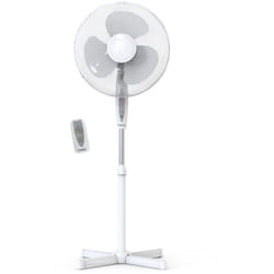Briebe - BRI-FN122397W Ventilateur sur Pied Silencieux, Télécommande, Minuterie jusqu'à 7,5 Heures 45W Blanc