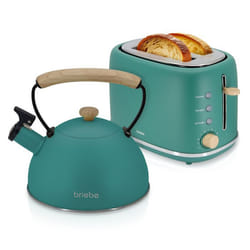 Briebe SKT1177GRE petit kit d'appareil ménager Acier inoxydable, Bois Vert, Bois