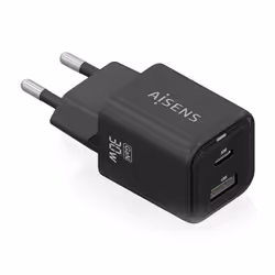 AISENS ASCH-30W2P021-BK, Intérieure, Secteur, Noir