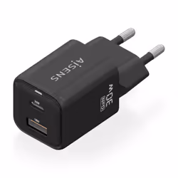 AISENS ASCH-30W2P021-BK chargeur d'appareils mobiles Universel Noir Secteur Charge rapide Intérieure