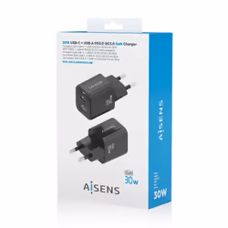 AISENS ASCH-30W2P021-BK chargeur d'appareils mobiles Universel Noir Secteur Charge rapide Intérieure - Vue supplémentaire 6