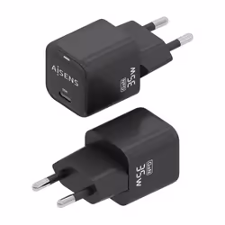 AISENS ASCH-35W1P023-BK chargeur d'appareils mobiles Universel Noir Secteur Charge rapide Intérieure