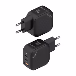 AISENS ASCH-65W3P027-BK chargeur d'appareils mobiles Universel Noir Secteur Charge rapide Intérieure
