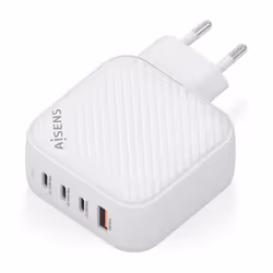AISENS ASCH-100W4P028-W chargeur d'appareils mobiles Universel Blanc Secteur Charge rapide Intérieure