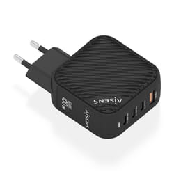 AISENS ASCH-100W4P029-BK chargeur d'appareils mobiles Universel Noir Secteur Charge rapide Intérieure