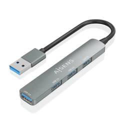 AISENS A106-0859 hub & concentrateur USB 3.2 Gen 1 (3.1 Gen 1) Type-A 5000 Mbit/s Gris