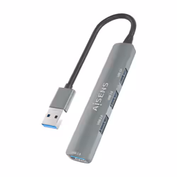 AISENS A106-0859 hub & concentrateur USB 3.2 Gen 1 (3.1 Gen 1) Type-A 5000 Mbit/s Gris