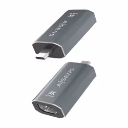 AISENS A109-0862 changeur de genre de câble HDMI A USB C Gris