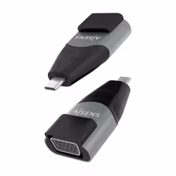 AISENS A109-0863 changeur de genre de câble VGA USB C Noir, Gris