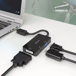 AISENS A125-0861 câble vidéo et adaptateur 0,15 m DisplayPort VGA + HDMI + DVI Noir - Vue supplémentaire 5