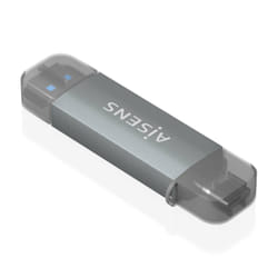 AISENS ASCR-2AC08-GR lecteur de carte mémoire USB 3.2 Gen 1 (3.1 Gen 1) Type-A/Type-C Gris