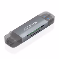 AISENS ASCR-2AC08-GR lecteur de carte mémoire USB 3.2 Gen 1 (3.1 Gen 1) Type-A/Type-C Gris