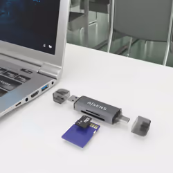 AISENS ASCR-2AC08-GR lecteur de carte mémoire USB 3.2 Gen 1 (3.1 Gen 1) Type-A/Type-C Gris - Vue supplémentaire 5