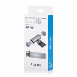 AISENS ASCR-2AC08-GR lecteur de carte mémoire USB 3.2 Gen 1 (3.1 Gen 1) Type-A/Type-C Gris - Vue supplémentaire 6