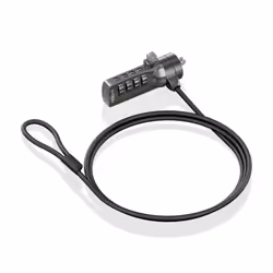 AISENS ASLK-D40N03-BK, 1,5 m, Kensington, Verrouillage à combinaison, Acier, Noir