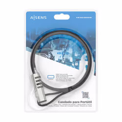AISENS ASLK-D50N05-BK câble antivol Noir 1,5 m - Vue supplémentaire 7
