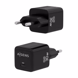 AISENS ASCH-30W1P036-BK chargeur d'appareils mobiles Universel Noir Secteur Charge rapide Intérieure