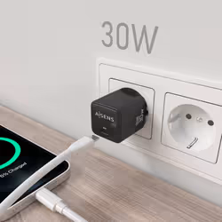 AISENS ASCH-30W1P036-BK chargeur d'appareils mobiles Universel Noir Secteur Charge rapide Intérieure - Vue supplémentaire 5