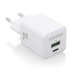 AISENS ASCH-30W2P037-W chargeur d'appareils mobiles Universel Blanc Secteur Charge rapide Intérieure