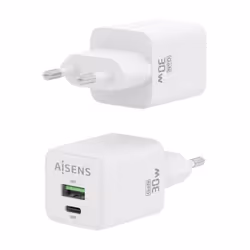 AISENS ASCH-30W2P037-W chargeur d'appareils mobiles Universel Blanc Secteur Charge rapide Intérieure