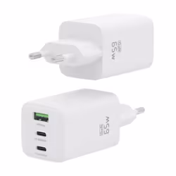 AISENS ASCH-65W3P041-W chargeur d'appareils mobiles Universel Blanc Secteur Charge rapide Intérieure