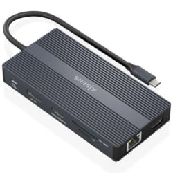 AISENS ASUC-12P017-GR station d'accueil Avec fil USB 3.2 Gen 1 (3.1 Gen 1) Type-C Gris
