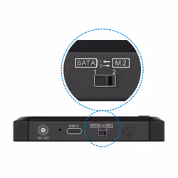 AISENS ASDS-M2SATA04B Station d'accueil de disques de stockage USB 3.2 Gen 1 (3.1 Gen 1) Type-C Noir - Vue supplémentaire 4
