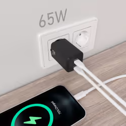 AISENS ASCH-65W2P040-BK chargeur d'appareils mobiles Universel Noir Secteur Charge rapide Intérieure - Vue supplémentaire 4