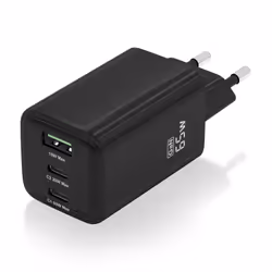 AISENS ASCH-65W3P042-BK chargeur d'appareils mobiles Universel Noir Secteur Charge rapide Intérieure