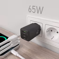 AISENS ASCH-65W3P042-BK chargeur d'appareils mobiles Universel Noir Secteur Charge rapide Intérieure - Vue supplémentaire 5