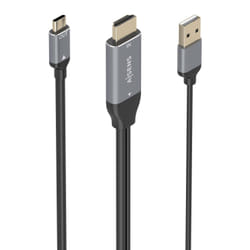 AISENS A109-0871 câble vidéo et adaptateur 1,8 m HDMI + USB USB Type-C Noir