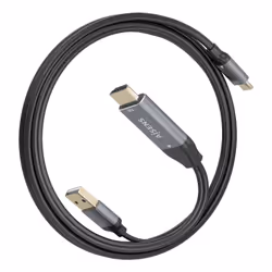 AISENS A109-0871 câble vidéo et adaptateur 1,8 m HDMI + USB USB Type-C Noir
