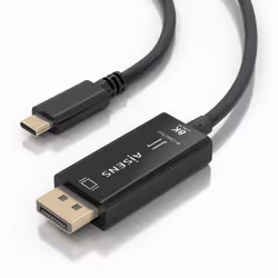 AISENS A109-0879 câble vidéo et adaptateur 1,8 m USB Type-C DisplayPort Noir