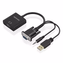 AISENS A115-0872, 0,2 m, HDMI Type A (Standard), VGA (D-Sub) + 3.5mm + USB Type-A, Femelle, Mâle, Droit