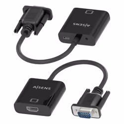 AISENS A115-0873 câble vidéo et adaptateur 0,2 m HDMI + 3.5mm + Micro-USB Type-B VGA (D-Sub) Noir - Vue supplémentaire 4