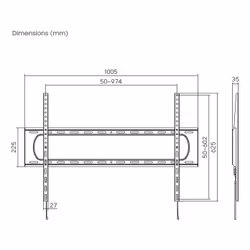 AISENS WT120F-293 support pour téléviseur 3,05 m (120") Noir - Vue supplémentaire 7