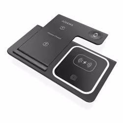 AISENS ASCH-15W3WC043-BK chargeur d'appareils mobiles Casque, Téléphone portable, Smartphone, Smartwatch Noir USB Recharge sans fil Intérieure