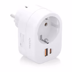 AISENS ASPS-1A1C06-W, Intérieure, Secteur, Blanc
