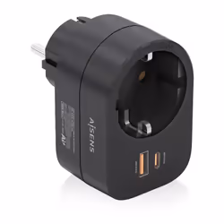 AISENS ASPS-1A1C07-BK, Intérieure, Secteur, Noir