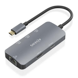 AISENS ASUC-6P019-GR station d'accueil Avec fil USB 3.2 Gen 1 (3.1 Gen 1) Type-C Gris